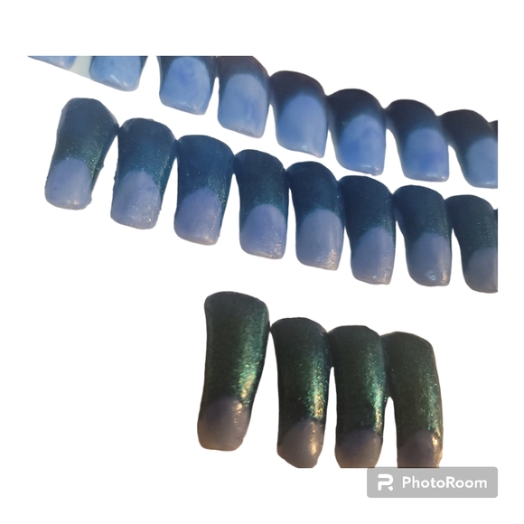 Mermaid Tail Duck Feet Medium Acrylic w/ Funky French - Picture 3 of 4